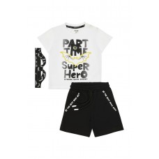 SPRINT σετ μπλούζα με σορτς αγόρι 261-1025-100 λευκό